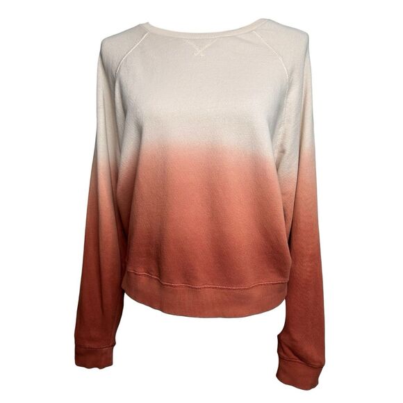 Marine Layer Vintage Terry Sweatshirt Amber Brown Dip Dye Size M - Picture 3 of 12